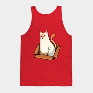 Red Point Siamese Cat in a Box Design Tank Top